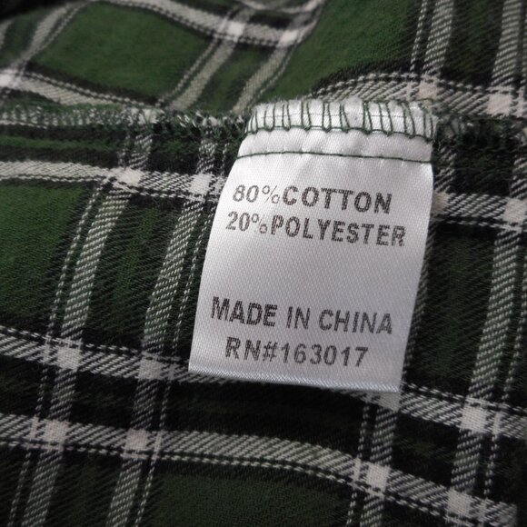 Princess Polly Women's US Size 10 Button Up Shirt Forest Green Plaid Flannel - Picture 5 of 7